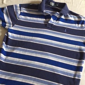 Blue Striped Ralph Lauren Polo Shirt